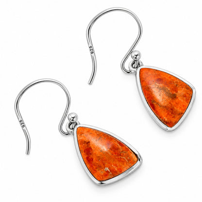 Red Sponge Coral Earrings T-1002 DGTE01030