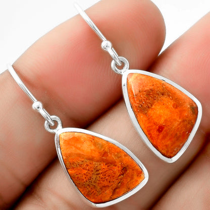 Red Sponge Coral Earrings T-1002 DGTE01030