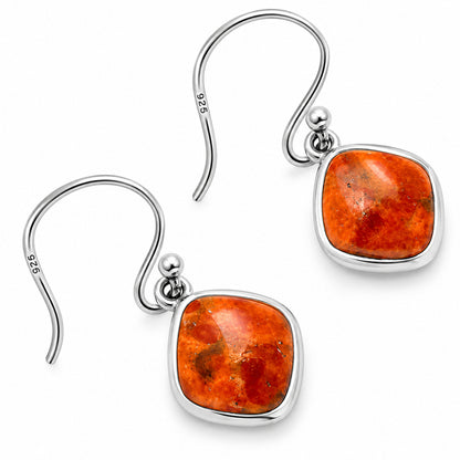 Red Sponge Coral Earrings T-1002 DGTE01031