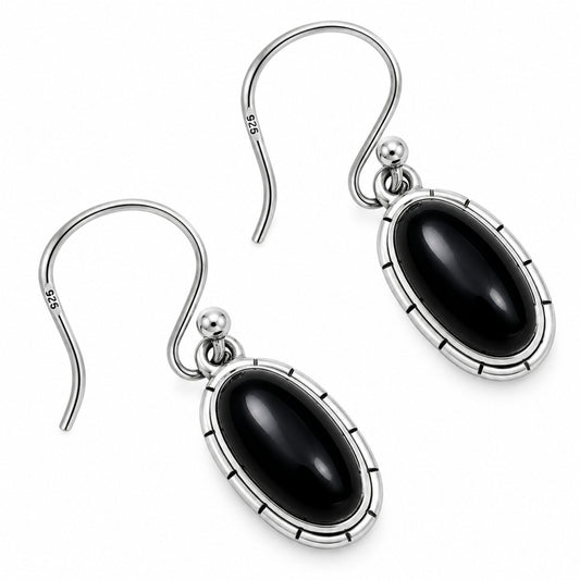 Black Onyx Earrings T-1006 DGTE01033