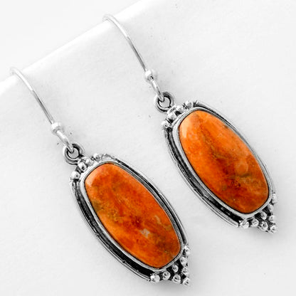 Red Sponge Coral Earrings T-1007 DGTE01041