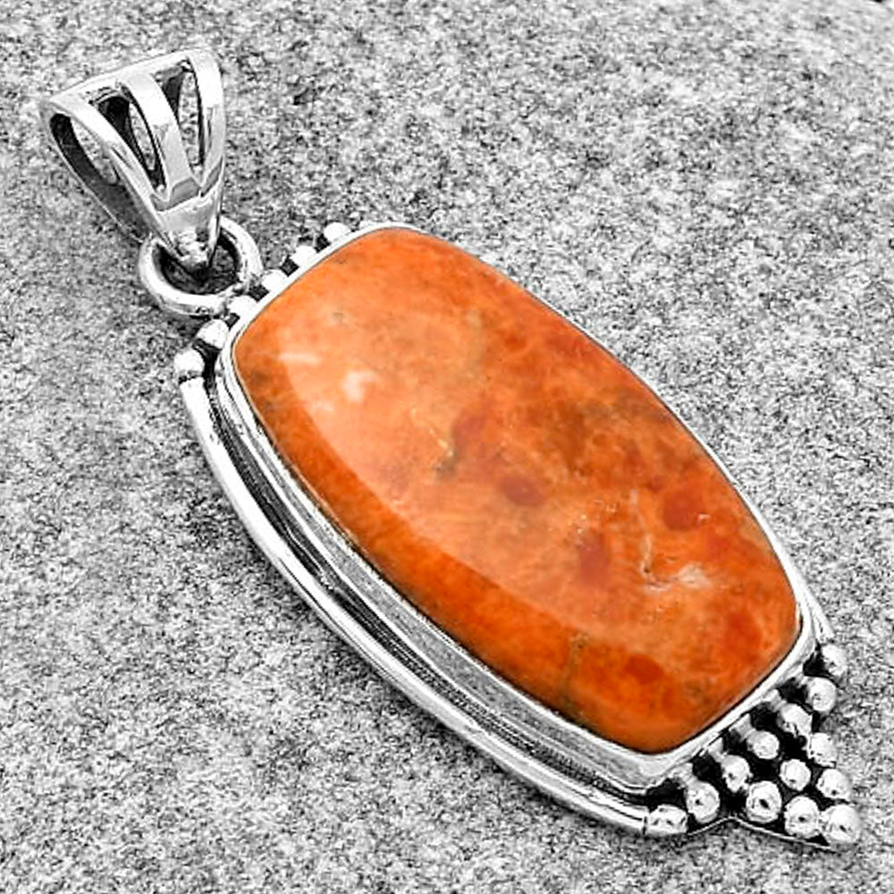 Red Sponge Coral Pendant T-1007 DGTP01041
