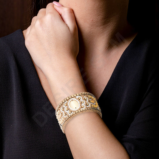 Colorful Bohemian Boho Seed Bead Loom Bracelet, Ethnic Large Cuff Bracelets For Women FBR1011