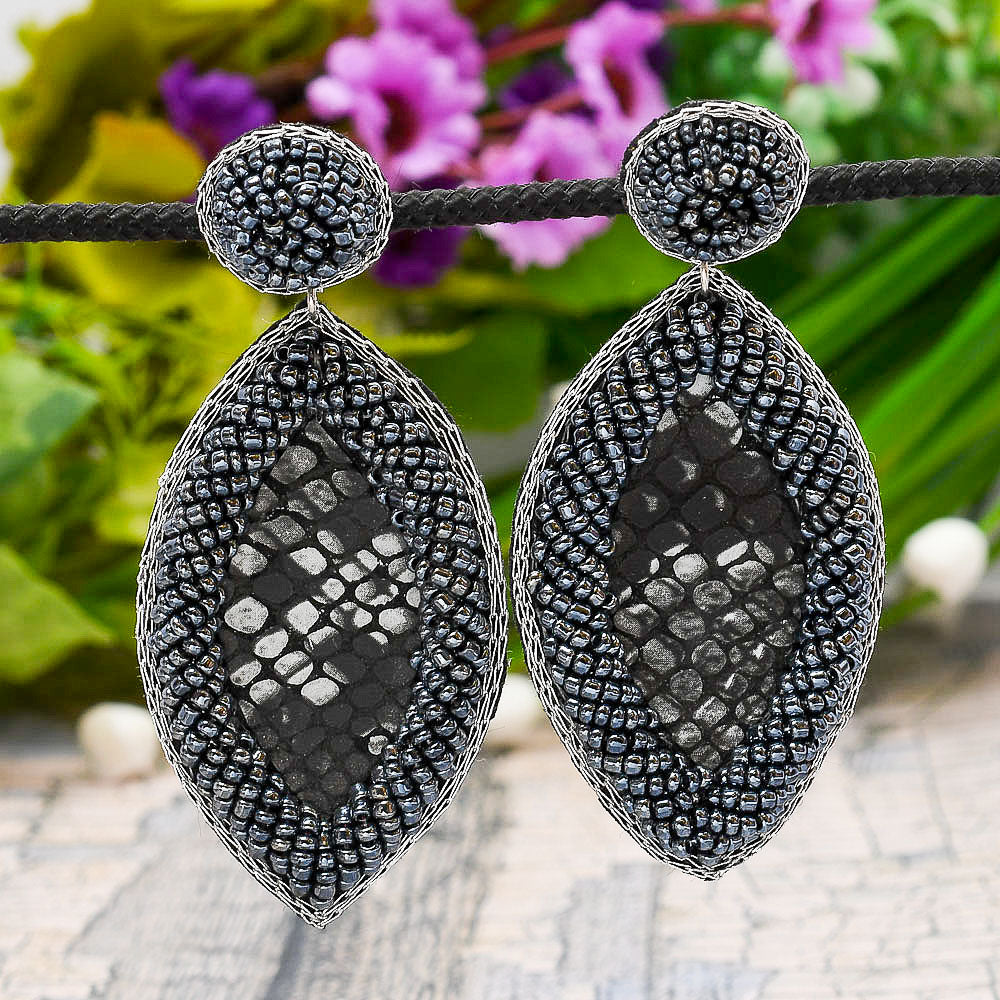 Colorful Beaded Earrings,Hoop Dangle Earrings, Bohemia Boho Tassel Earrings FER1004