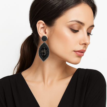 Colorful Beaded Earrings,Hoop Dangle Earrings, Bohemia Boho Tassel Earrings FER1004