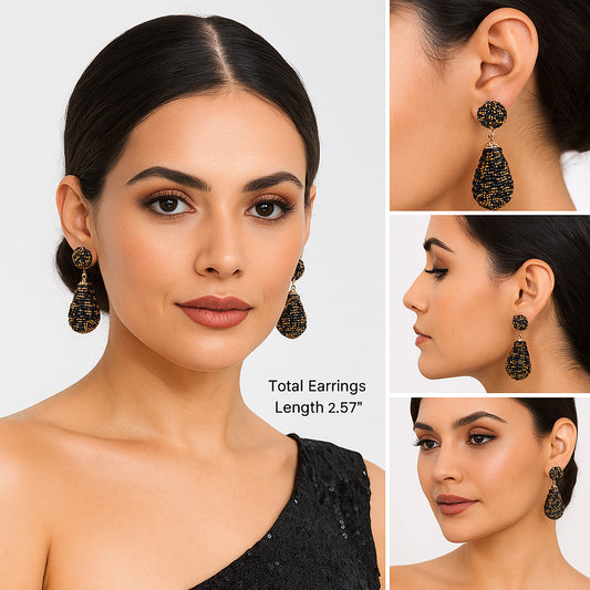 Colorful Beaded Earrings,Hoop Dangle Earrings, Bohemia Drops Earrings, Tassel Earrings FER1020