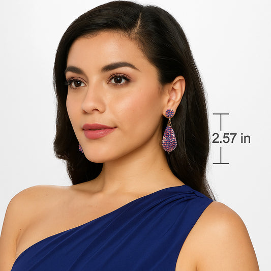 Colorful Beaded Earrings,Hoop Dangle Earrings, Bohemia Drops Earrings, Tassel Earrings FER1022