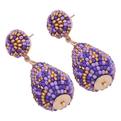 Colorful Beaded Earrings,Hoop Dangle Earrings, Bohemia Drops Earrings, Tassel Earrings FER1022