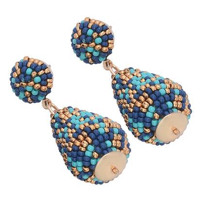 Colorful Beaded Earrings,Hoop Dangle Earrings, Bohemia Drops Earrings, Tassel Earrings FER1023