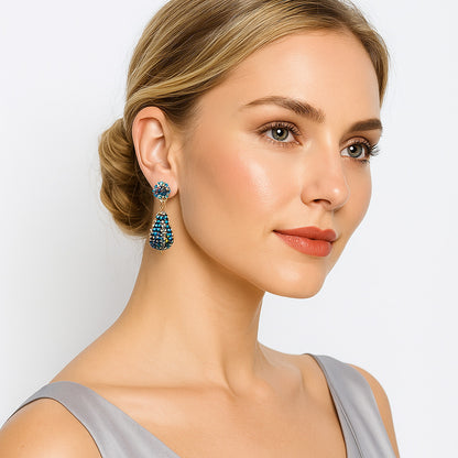 Colorful Beaded Earrings,Hoop Dangle Earrings, Bohemia Drops Earrings, Tassel Earrings FER1023