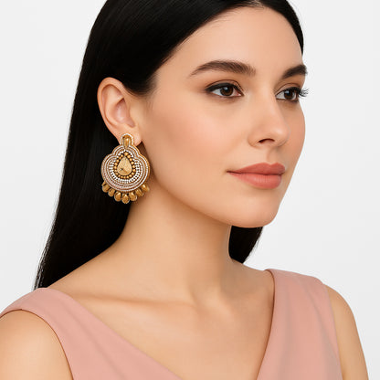 Colorful Beaded Earrings,Hoop Dangle Earrings, Bohemia Drops Earrings, Tassel Earrings FER1024