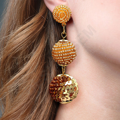 Colorful Beaded Earrings,Hoop Dangle Earrings, Bohemia Drops Earrings, Tassel Earrings FER1027
