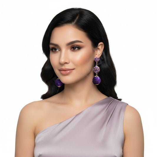 Colorful Beaded Earrings,Hoop Dangle Earrings, Bohemia Drops Earrings, Tassel Earrings FER1028