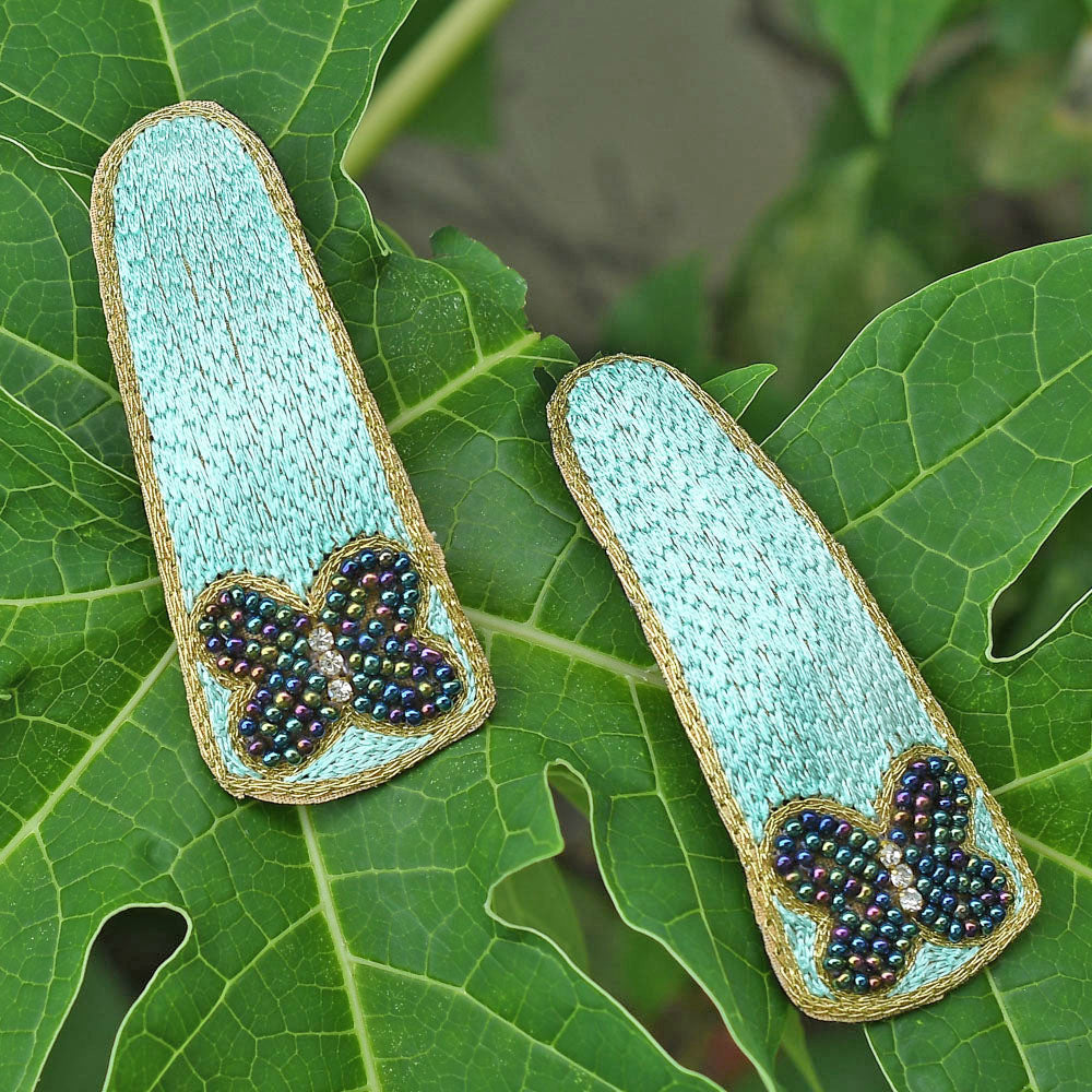 Colorful Beaded Hair Clip, Jewelry,Beaded Barrette,Indigenous Hair Clip ,Tribal Barrette,Beaded Hair Bow FHC1001