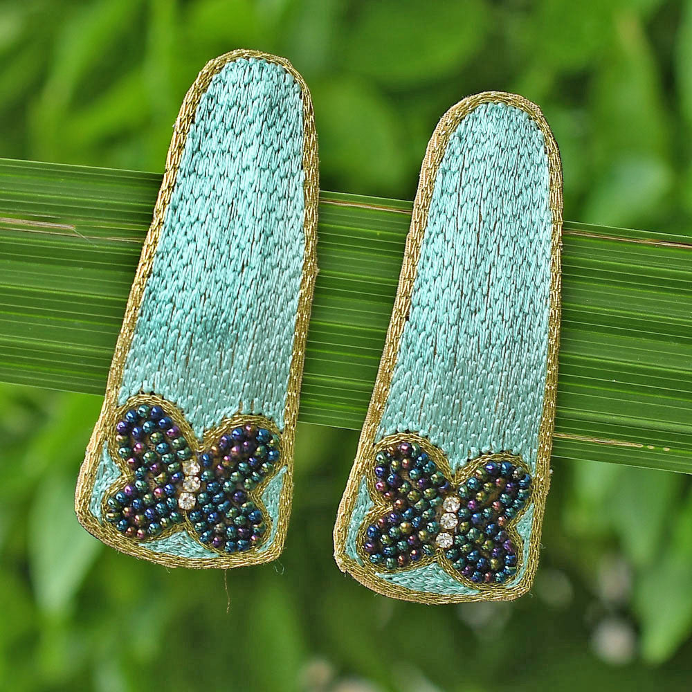 Colorful Beaded Hair Clip, Jewelry,Beaded Barrette,Indigenous Hair Clip ,Tribal Barrette,Beaded Hair Bow FHC1001