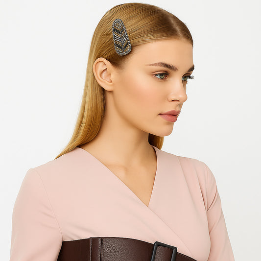 Colorful Beaded Hair Clip, Jewelry,Beaded Barrette,Indigenous Hair Clip ,Tribal Barrette,Beaded Hair Bow FHC1002