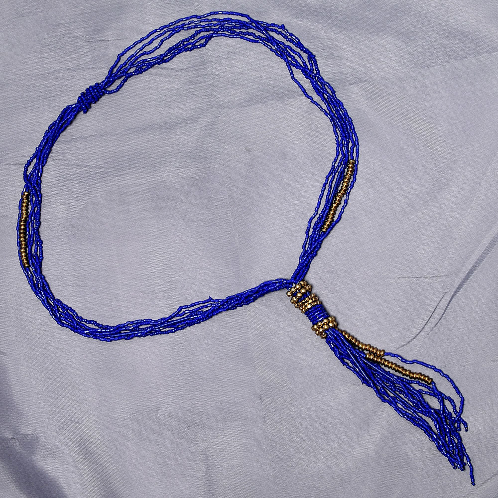 Tassel Beaded Necklace,Glass Seed Beaded Bohemian Boho,Retro Ethnic Sweater Chain FNC1005