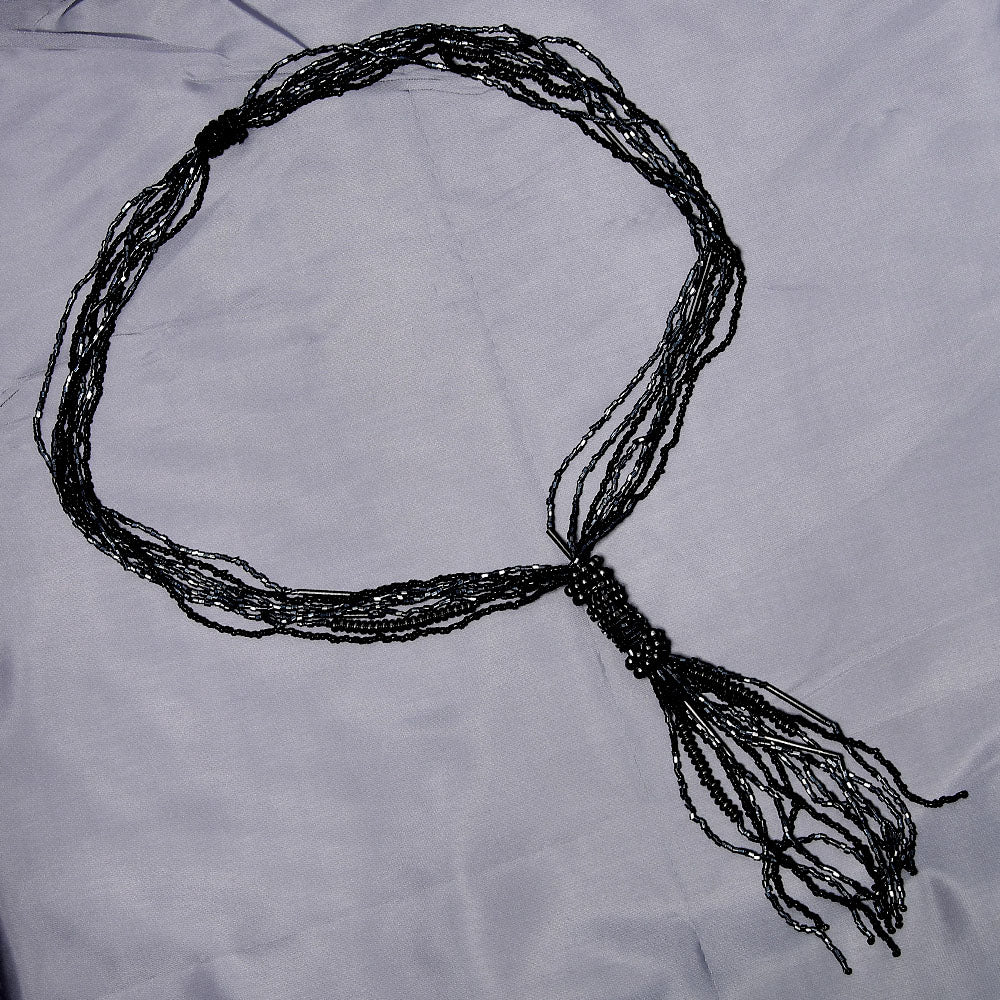 Tassel Beaded Necklace,Glass Seed Beaded Bohemian Boho,Retro Ethnic Sweater Chain FNC1006