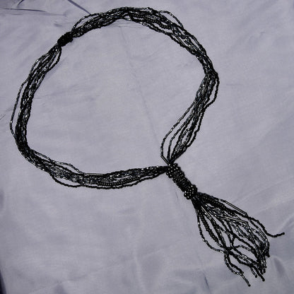 Tassel Beaded Necklace,Glass Seed Beaded Bohemian Boho,Retro Ethnic Sweater Chain FNC1006