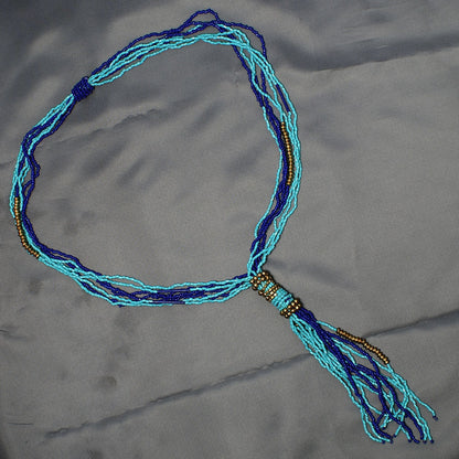 Tassel Beaded Necklace,Glass Seed Beaded Bohemian Boho,Retro Ethnic Sweater Chain FNC1007