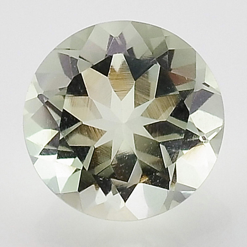 Natural Prasiolite (Green Amethyst) Round Shape Standard Cut Loose Gemstone GAM1001