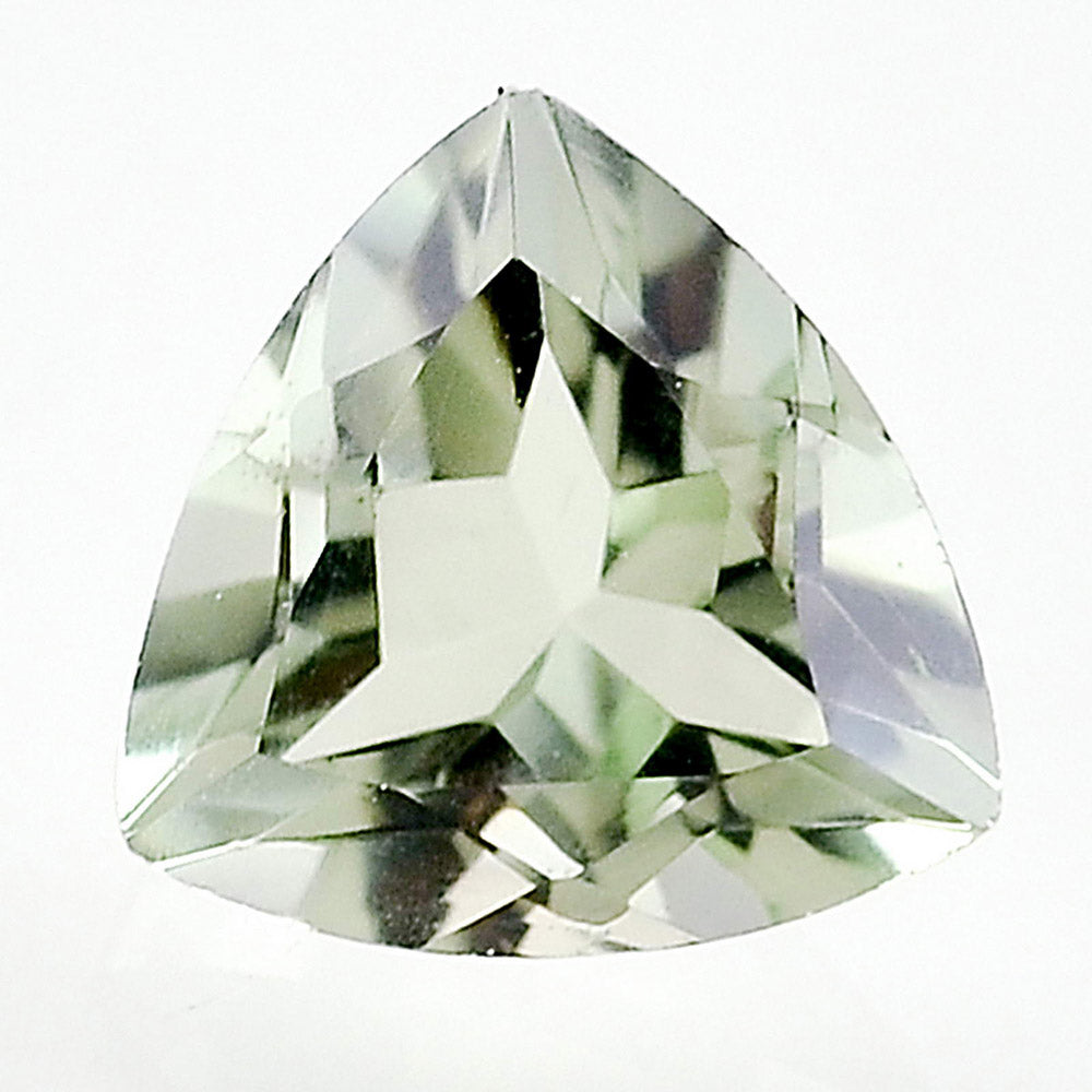 Natural Prasiolite (Green Amethyst) Trillion Shape Standard Cut Loose Gemstone GAM1010
