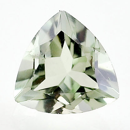 Natural Prasiolite (Green Amethyst) Trillion Shape Standard Cut Loose Gemstone GAM1010