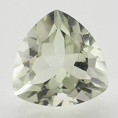 Natural Prasiolite (Green Amethyst) Trillion Shape Standard Cut Loose Gemstone GAM1010