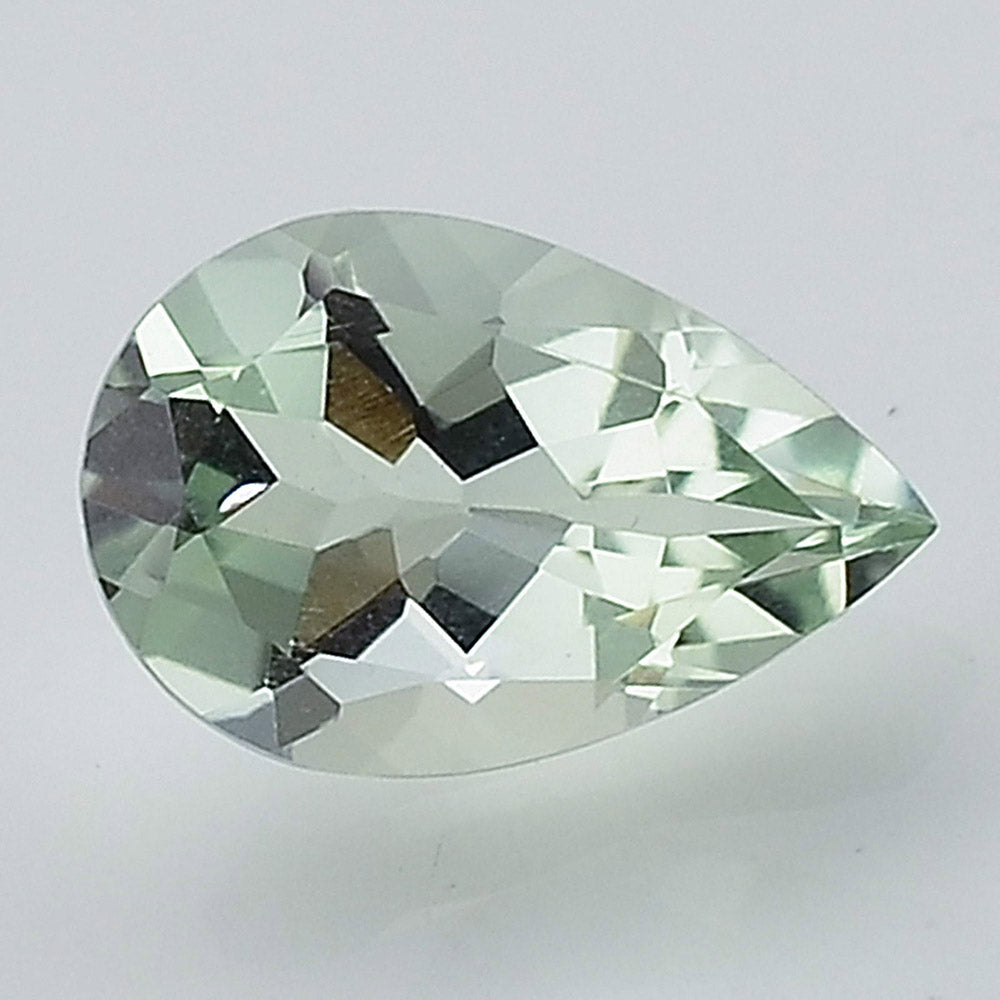 Natural Prasiolite (Green Amethyst) Pears Shape Standard Cut Loose Gemstone GAM1019