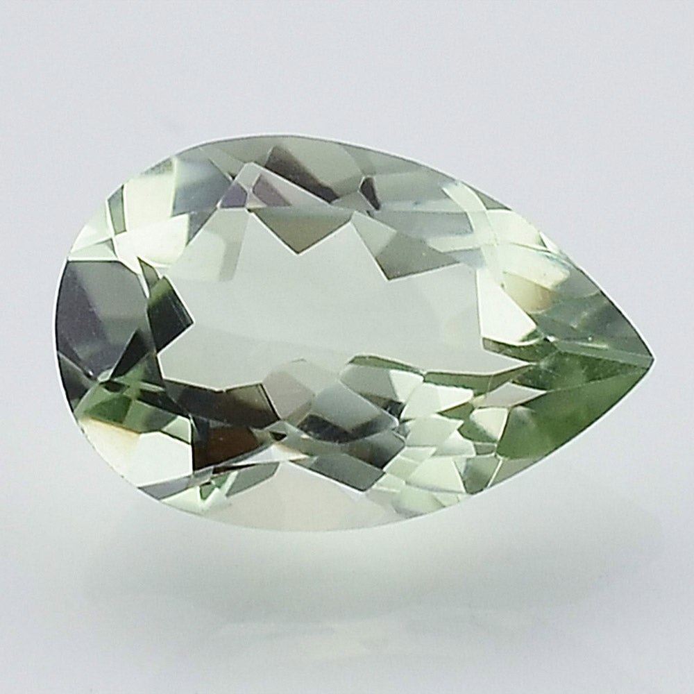 Natural Prasiolite (Green Amethyst) Pears Shape Standard Cut Loose Gemstone GAM1019