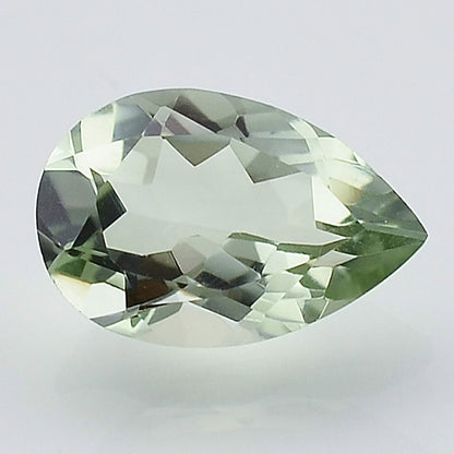 Natural Prasiolite (Green Amethyst) Pears Shape Standard Cut Loose Gemstone GAM1019