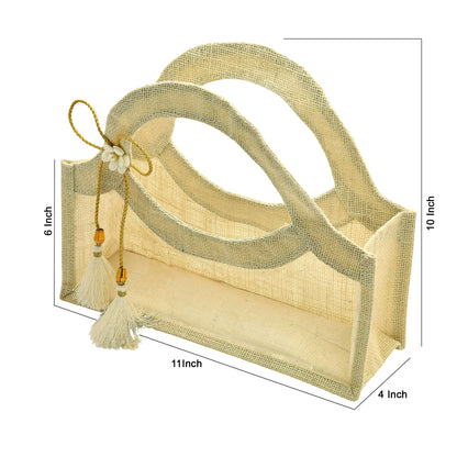 Elegant Transparent Jute Gift Bag with Clear Window – Eco-Friendly & Stylish HC1002