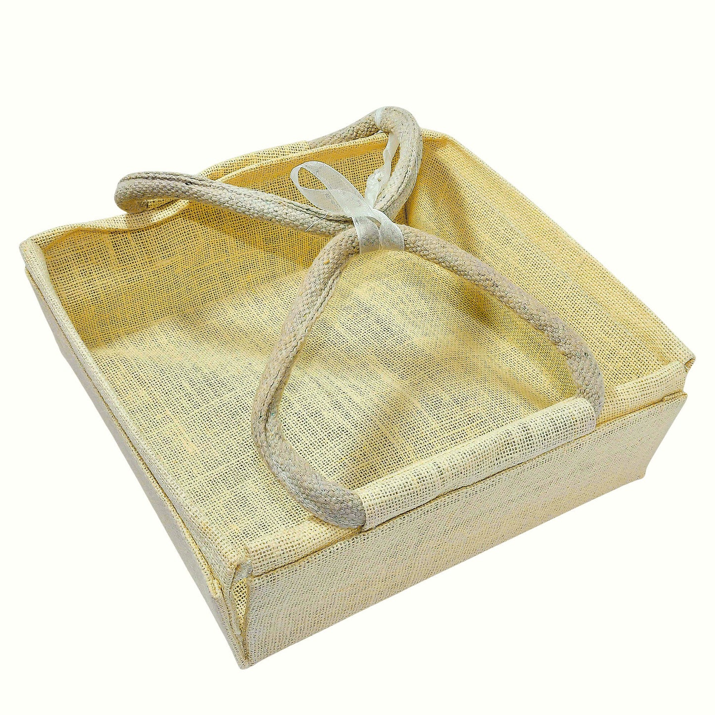 Elegant Natural Brown Jute Hamper Bag for Wedding Favors & Gift Packaging HC1003