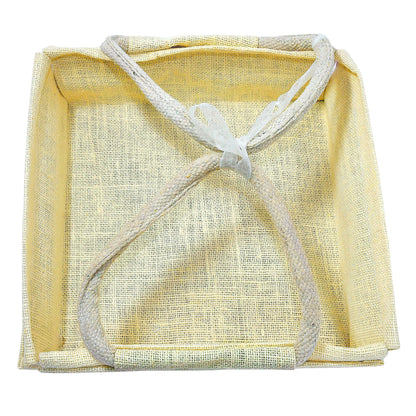 Elegant Natural Brown Jute Hamper Bag for Wedding Favors & Gift Packaging HC1003