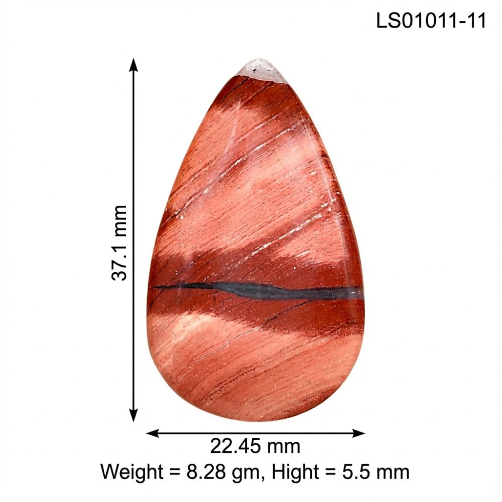 Snake Skin Jasper 37.1x22.45x5.5 mm Pear Gemstone LS01011-11
