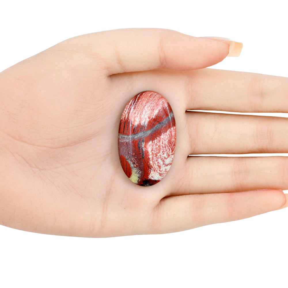 Snake Skin Jasper 41x25x5.4 mm Oval Gemstone LS01017-11