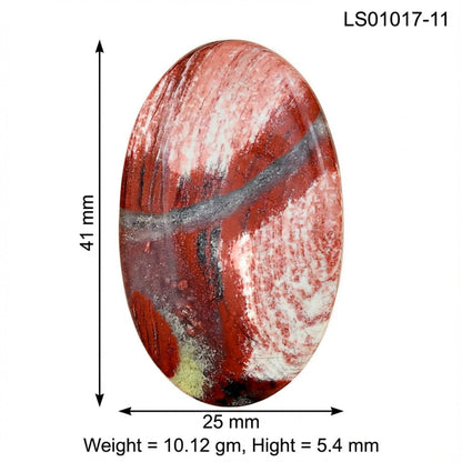 Snake Skin Jasper 41x25x5.4 mm Oval Gemstone LS01017-11