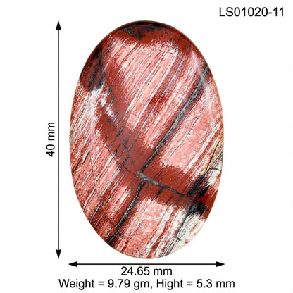 Snake Skin Jasper 40x24.65x5.3 mm Oval Gemstone LS01020-11