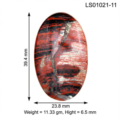 Snake Skin Jasper 39.4x23.8x6.5 mm Oval Gemstone LS01021-11