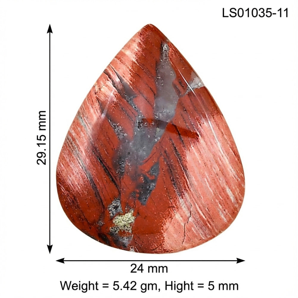 Snake Skin Jasper 29.15x24x5 mm Pear Gemstone LS01035-11