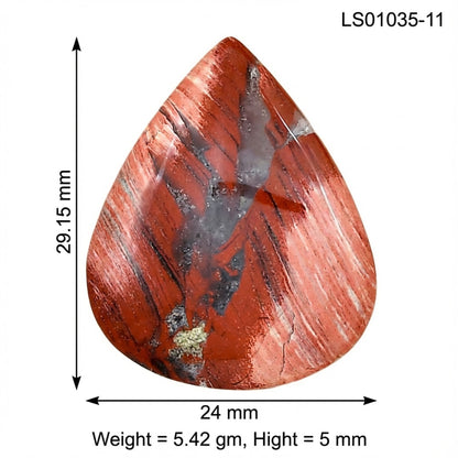 Snake Skin Jasper 29.15x24x5 mm Pear Gemstone LS01035-11