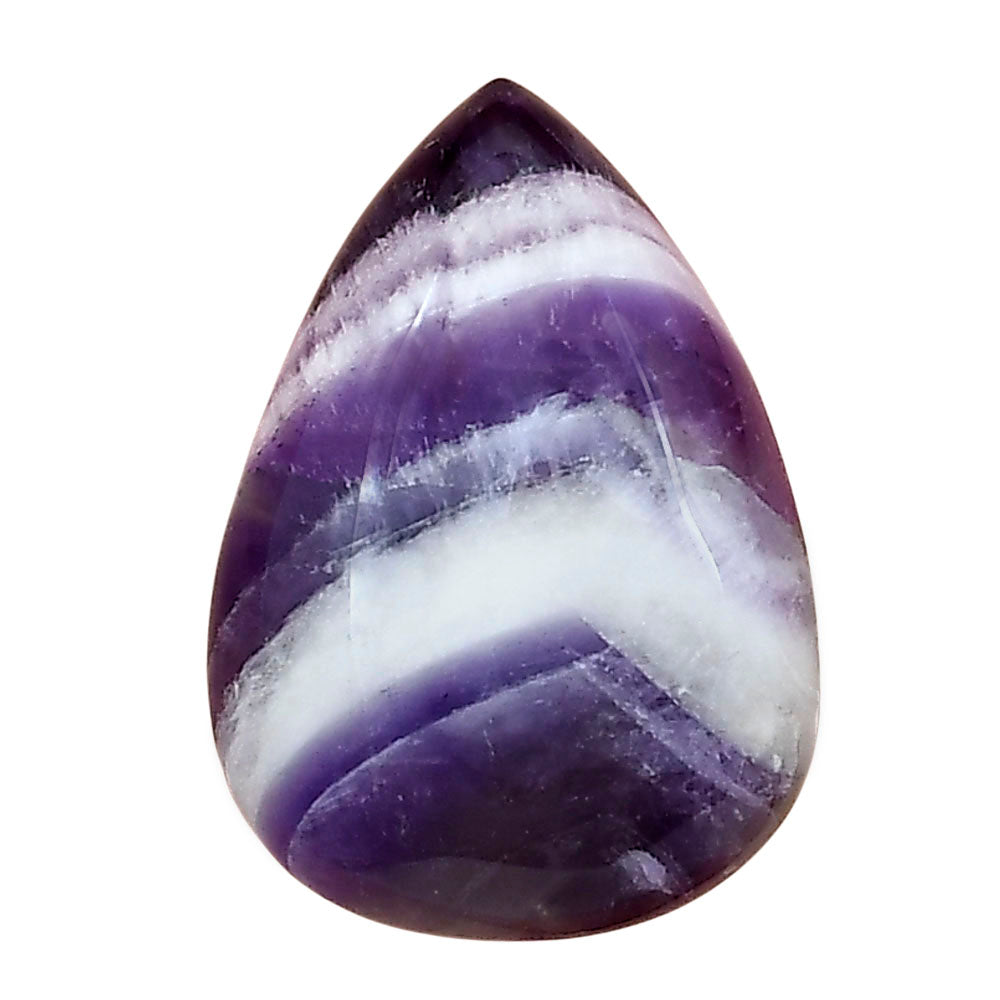 Chevron Amethyst 25.8x18.5x7 mm Pear Gemstone LS01039-12