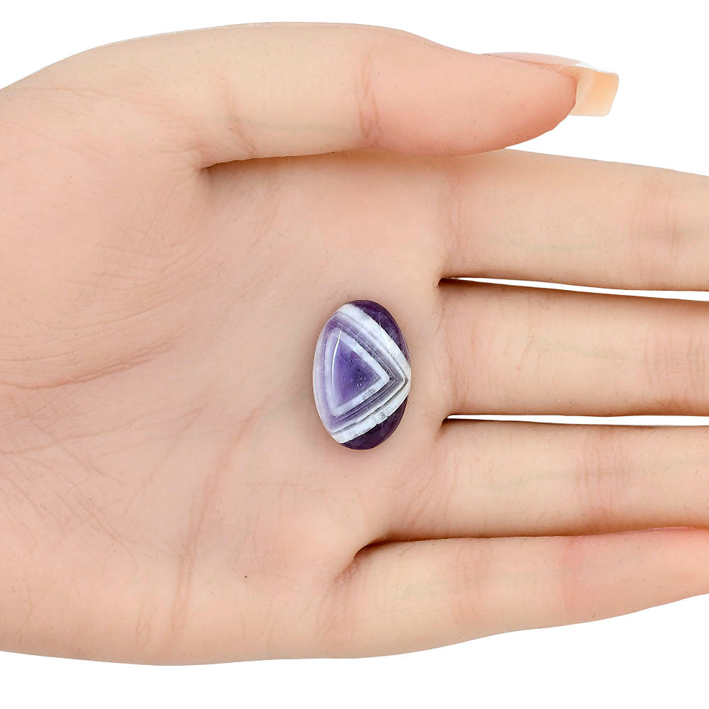 Chevron Amethyst 20.7x13.6x5.5 mm Oval Gemstone LS01041-12