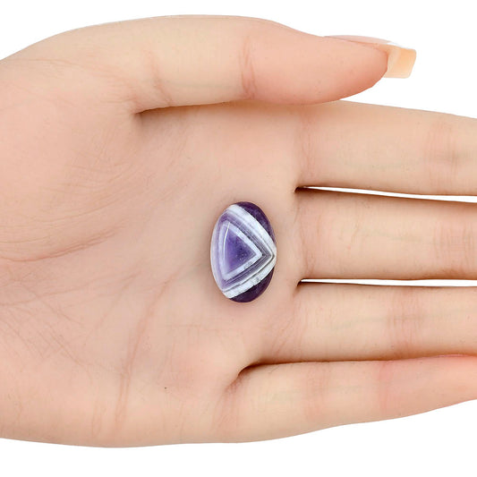 Chevron Amethyst 20.7x13.6x5.5 mm Oval Gemstone LS01041-12