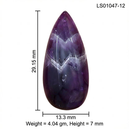 Chevron Amethyst 29.15x13.3x7 mm Pear Gemstone LS01047-12