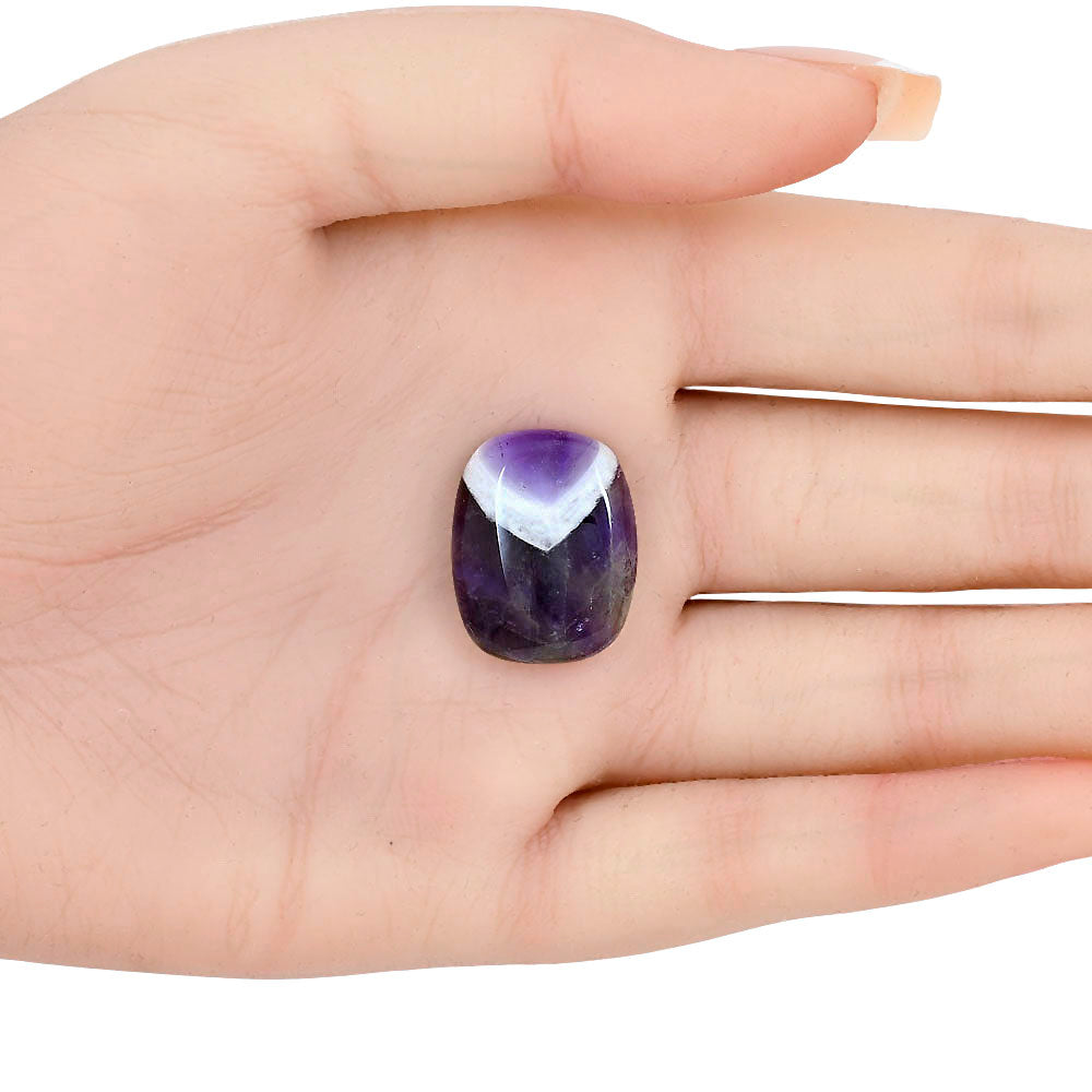 Chevron Amethyst 21.65x17.3x5.2 mm Cushion Gemstone LS01049-12