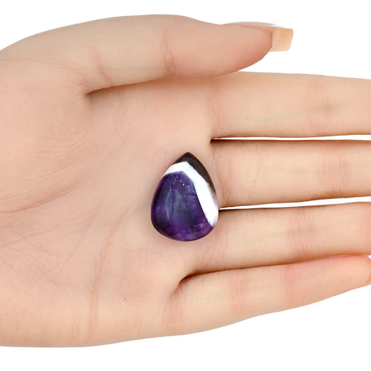 Chevron Amethyst 24.3x18.5x7.8 mm Pear Gemstone LS01056-12