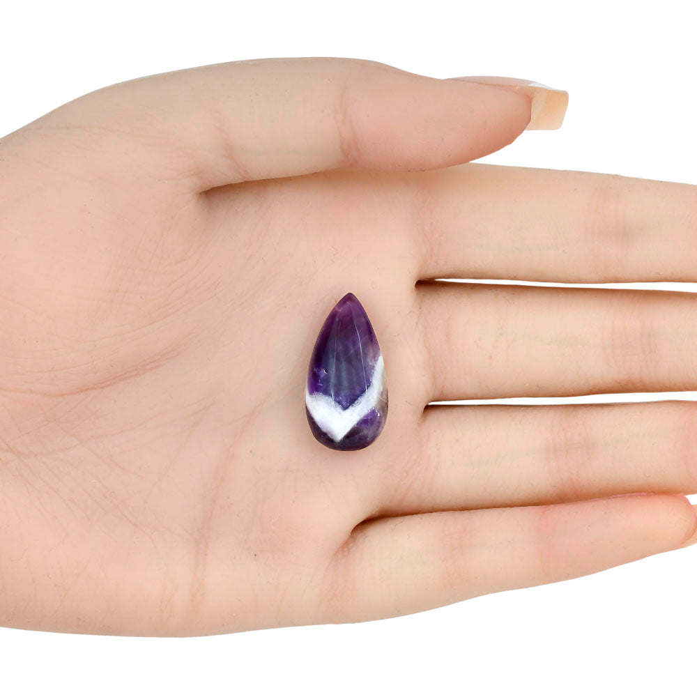Chevron Amethyst 24.5x13x7 mm Pear Gemstone LS01057-12