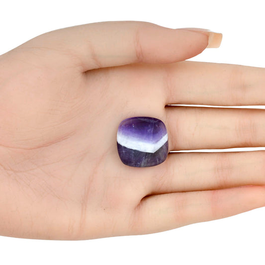 Chevron Amethyst 21.1x20.85x5 mm Cushion Gemstone LS01061-12