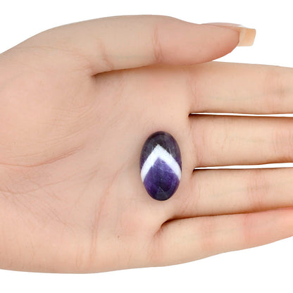 Chevron Amethyst 24.2x14.8x8 mm Oval Gemstone LS01063-12